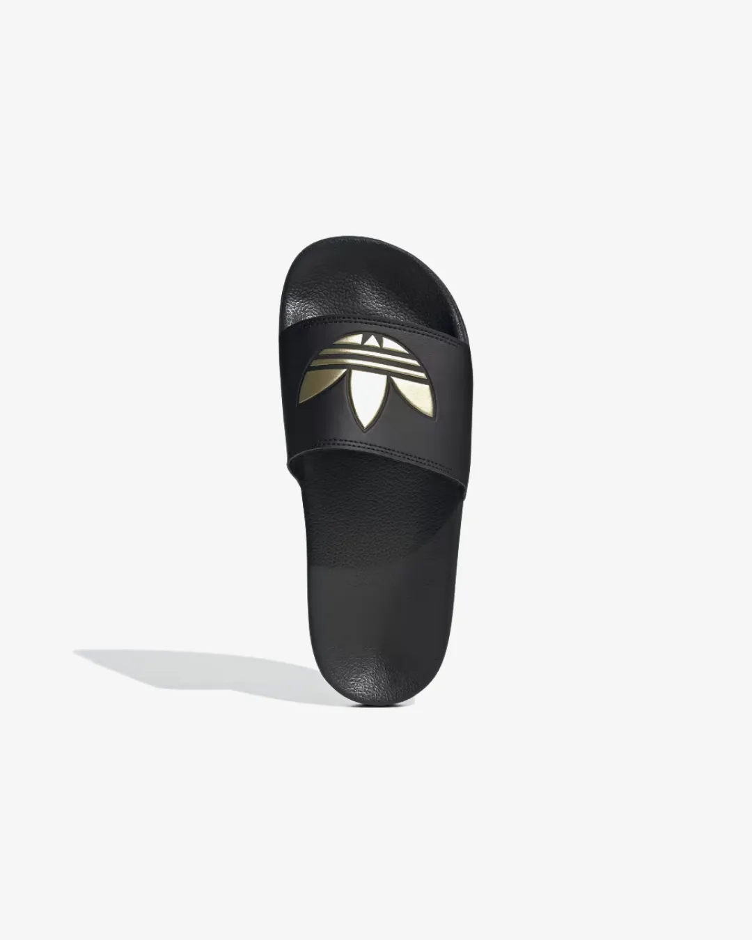 Adidas Adilette Lite Slides In Core Black And Matte Gold