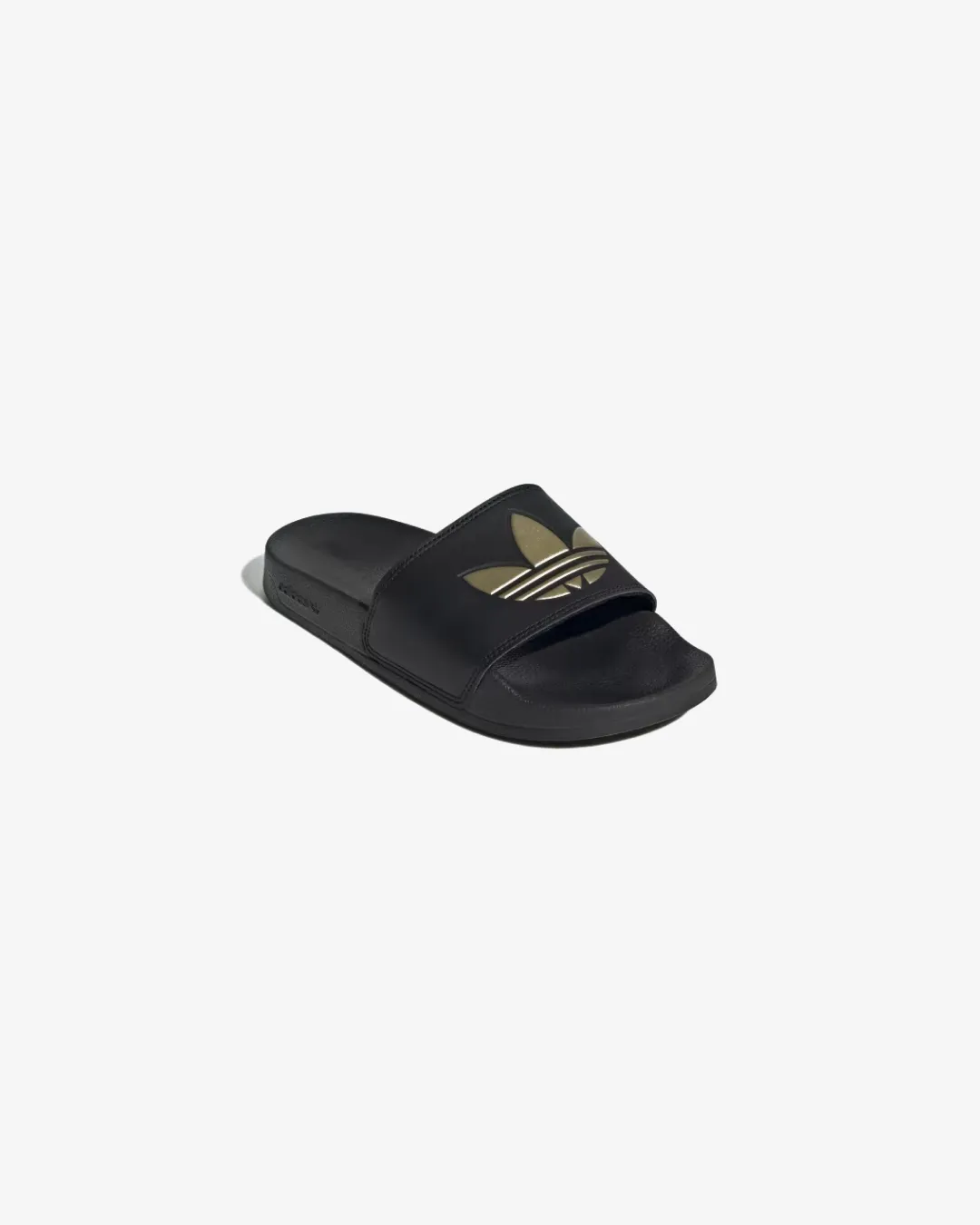 Adidas Adilette Lite Slides In Core Black And Matte Gold