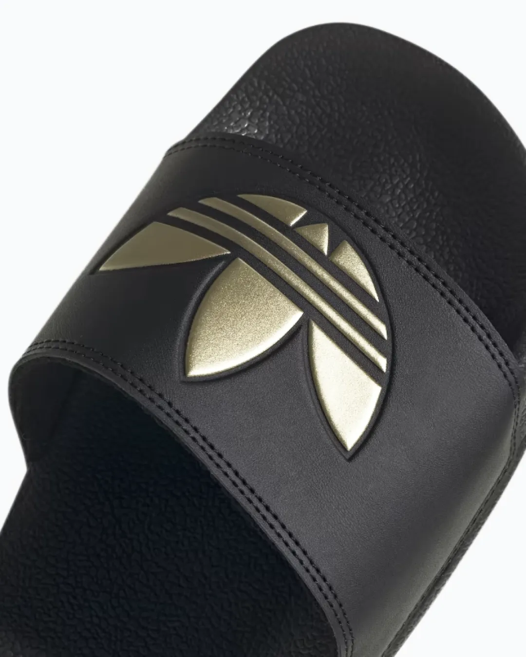 Adidas Adilette Lite Slides In Core Black And Matte Gold