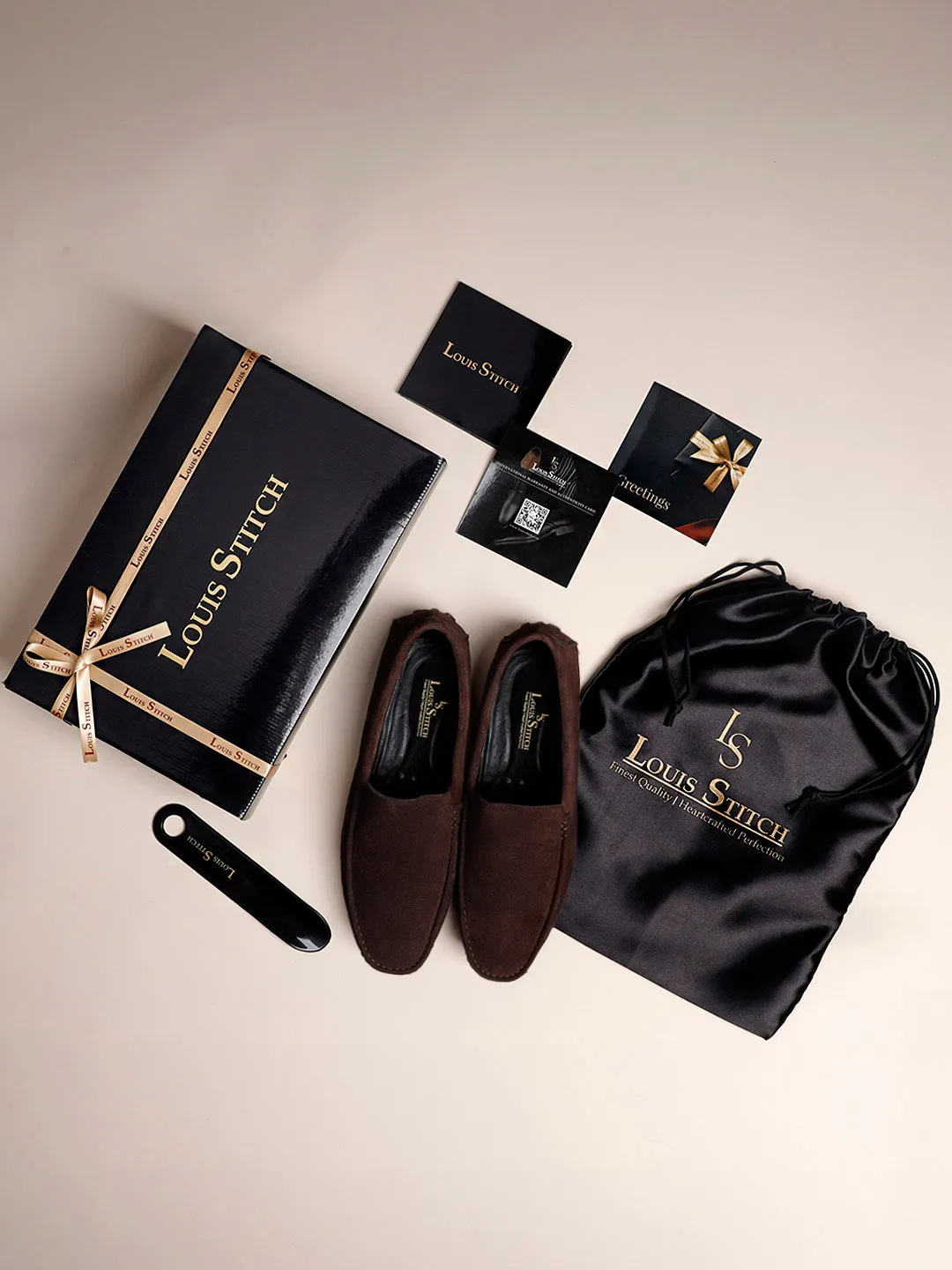 Brunette Brown Handmade Italian Suede Leather Slip-On Penny Loafers