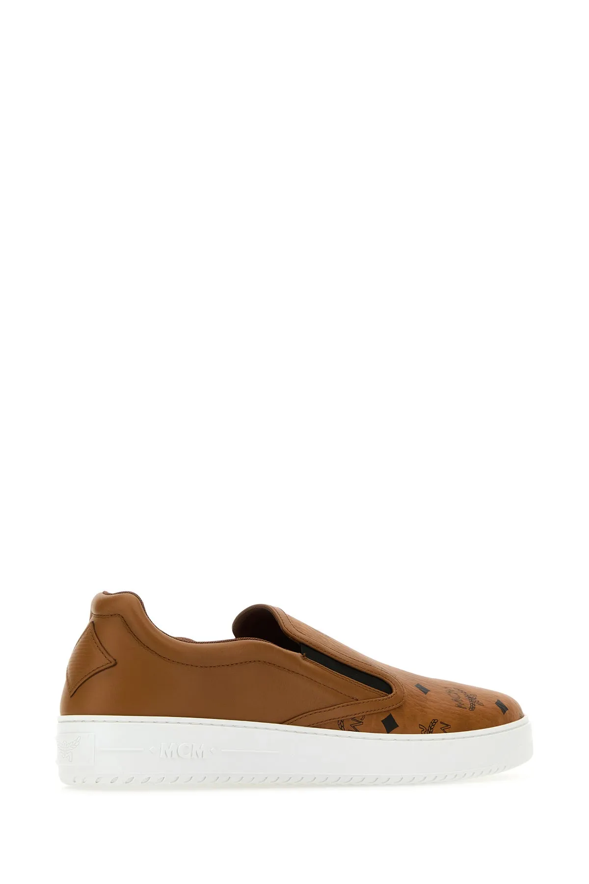Caramel canvas and leather Terrain slip ons