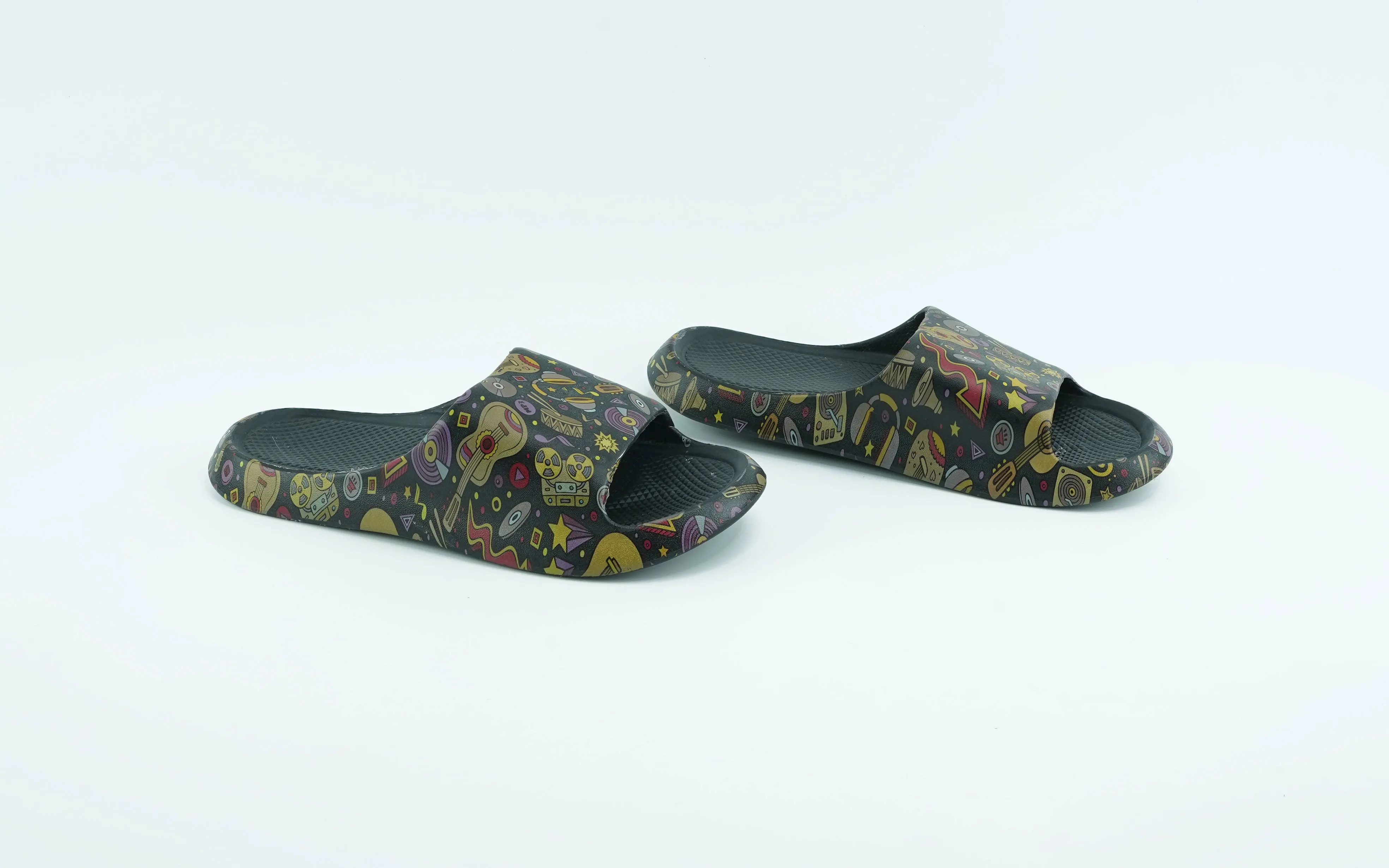 Casual EVA slides for men in black