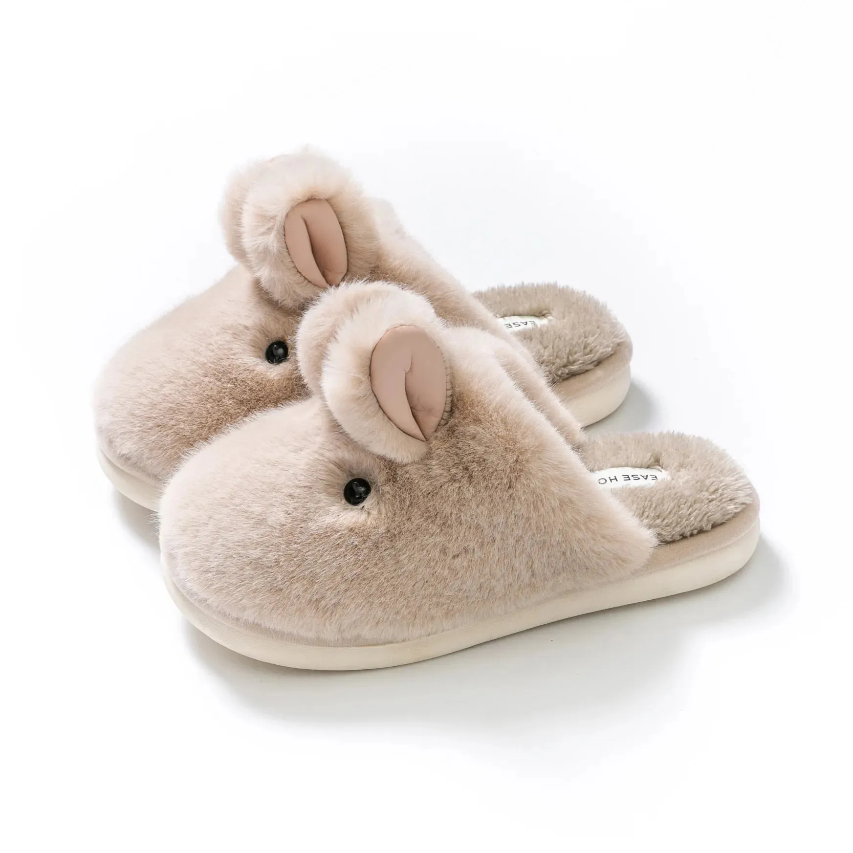 Cozy Cartoon Rabbit Fur Slippers