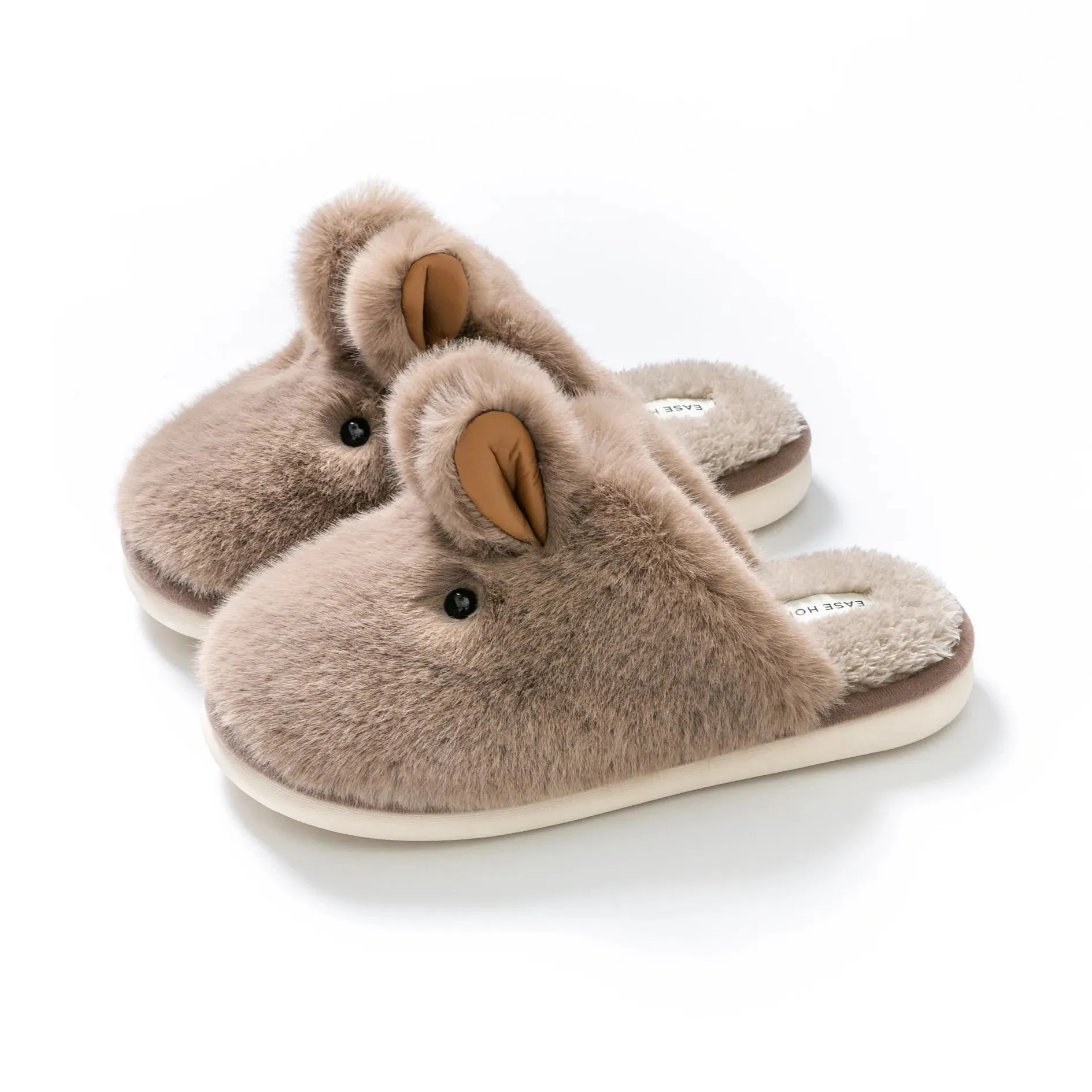 Cozy Cartoon Rabbit Fur Slippers