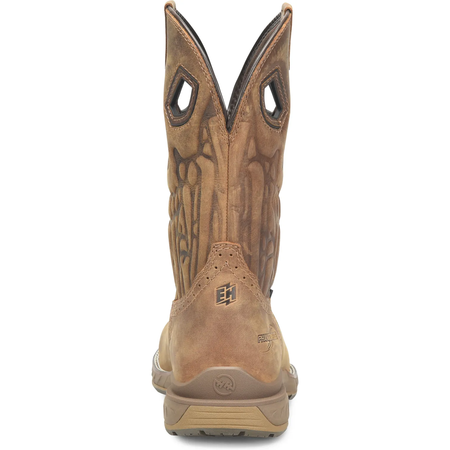 Double H Men's Phantom Rider Lycan 11" Composite Toe Waterproof Roper Work Boot -Brown- DH5398