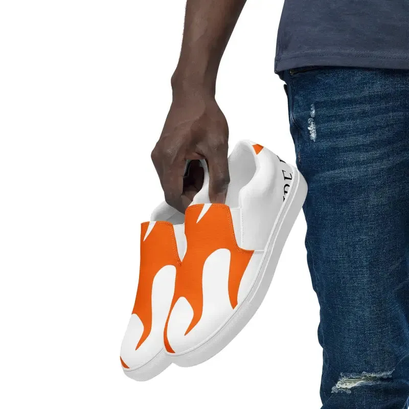 Fire Canvas Shoes Mens Slip Ons