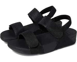 FitFlop Women's Lulu Shimmer Adjustable Back-Strap Sandals- Black