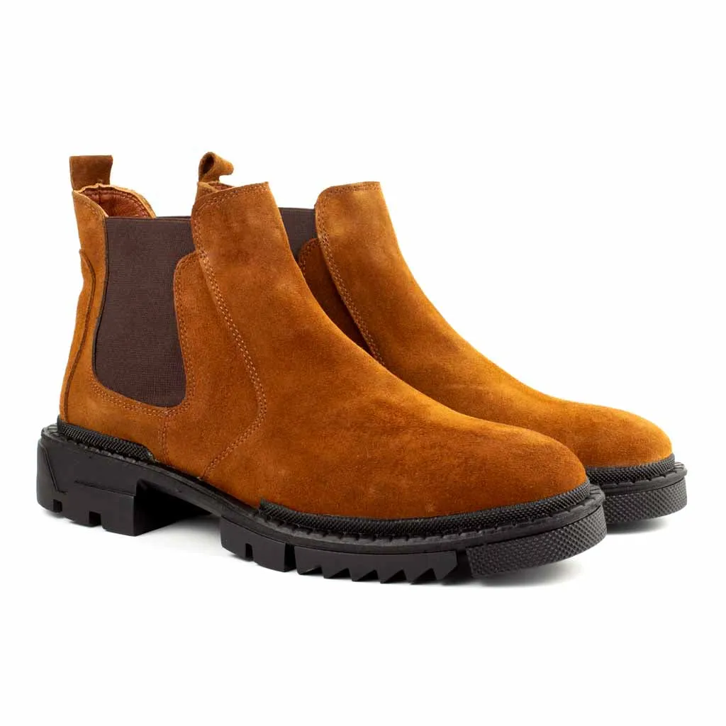 Gherardo Tobacco Men's Genuine Suede Leather Boots