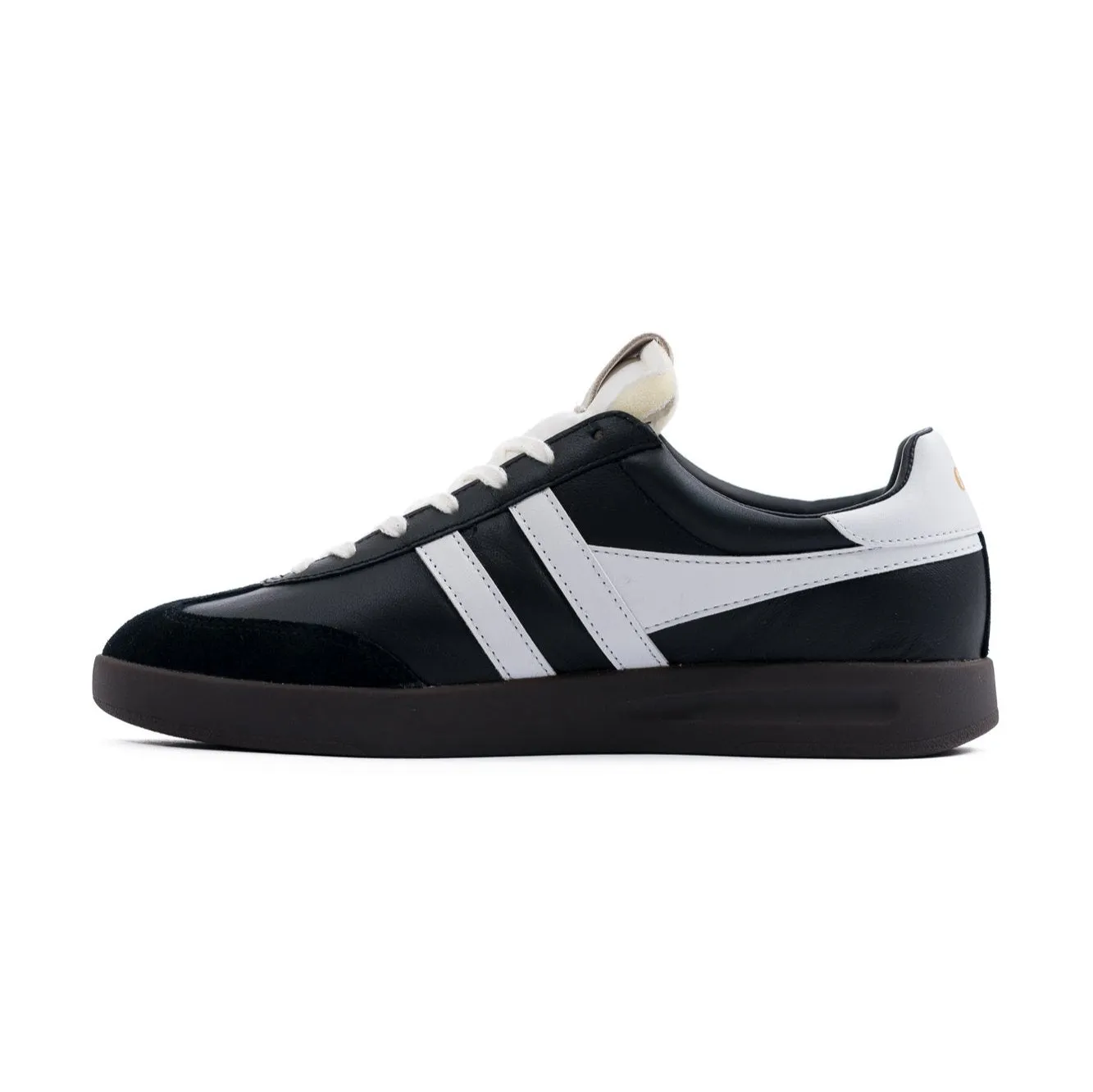 Gola Cyclone Men's Shoes - Leather Black/White/Dark Gum