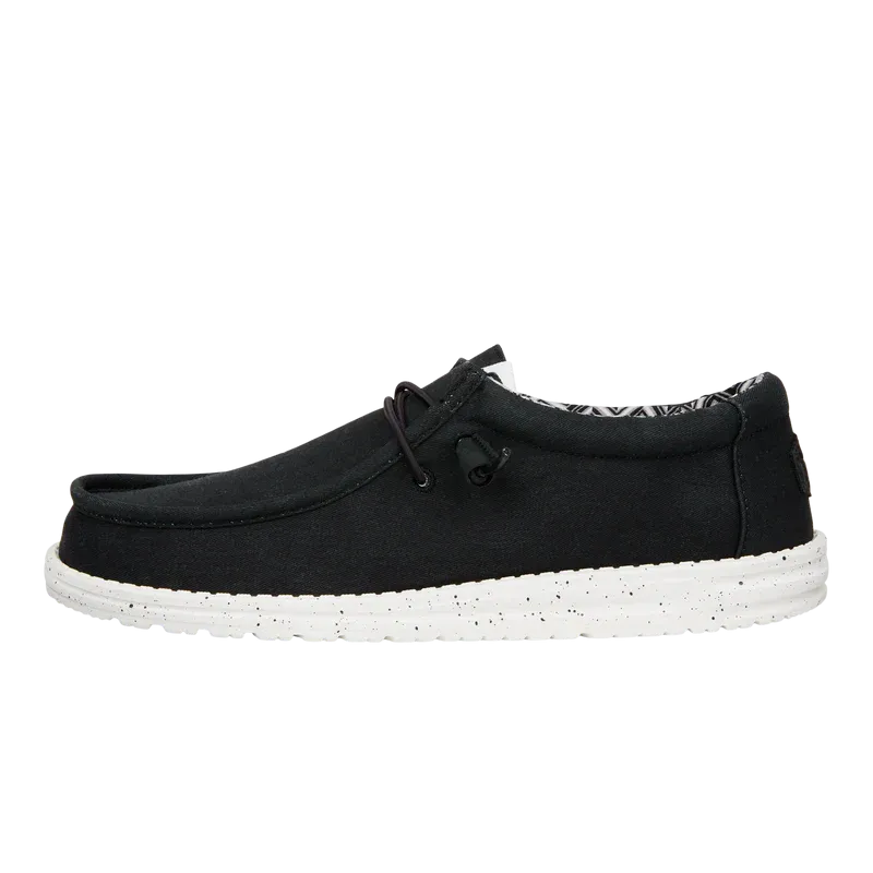 Hey Dude Mens Wally Canvas Stretch Slip-On Shoes