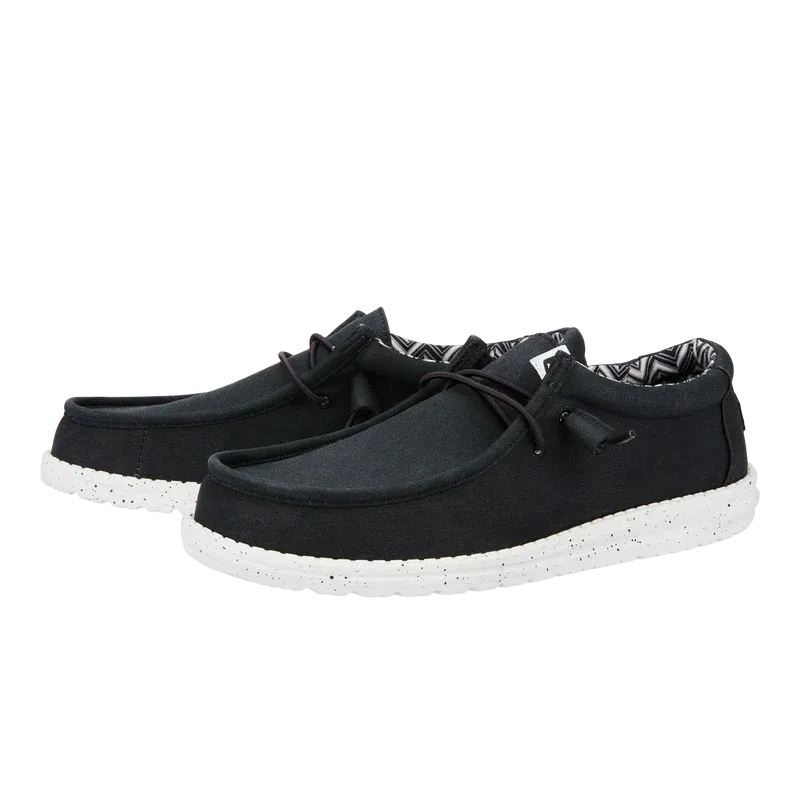 Hey Dude Mens Wally Canvas Stretch Slip-On Shoes