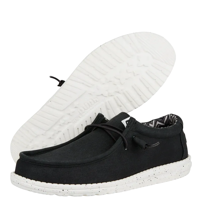 Hey Dude Mens Wally Canvas Stretch Slip-On Shoes