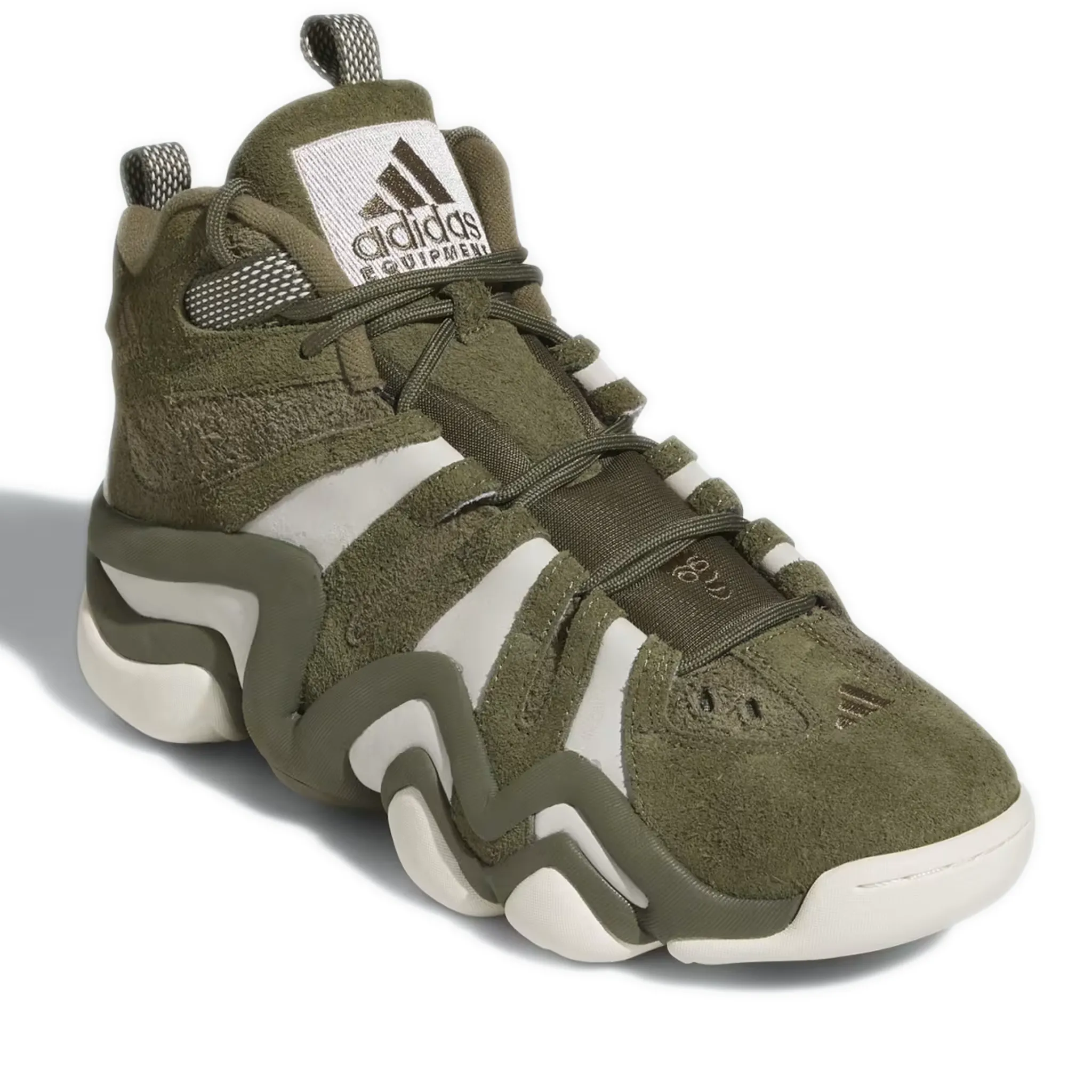 Men's Adidas Crazy 8 - Olive Green/ White