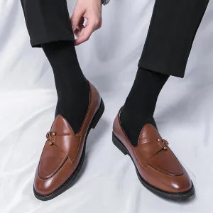 Men's Fashion Casual Soft Leather Slip-on Soft Bottom Loafers