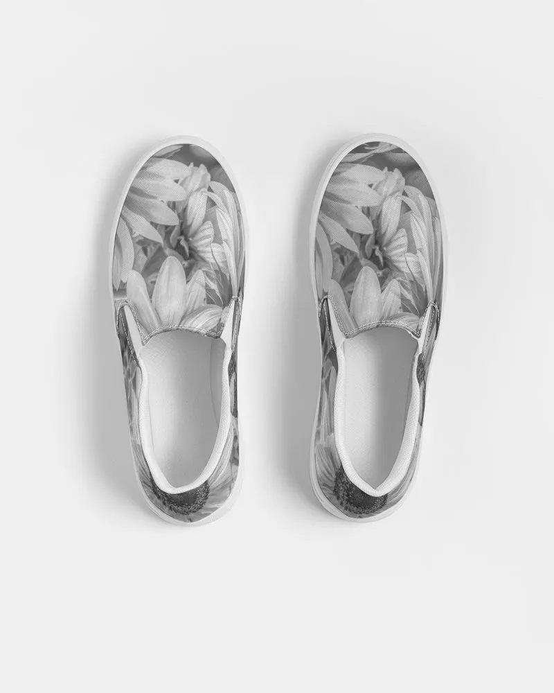 Monochrome Sunflower Slip-On Canvas Shoe