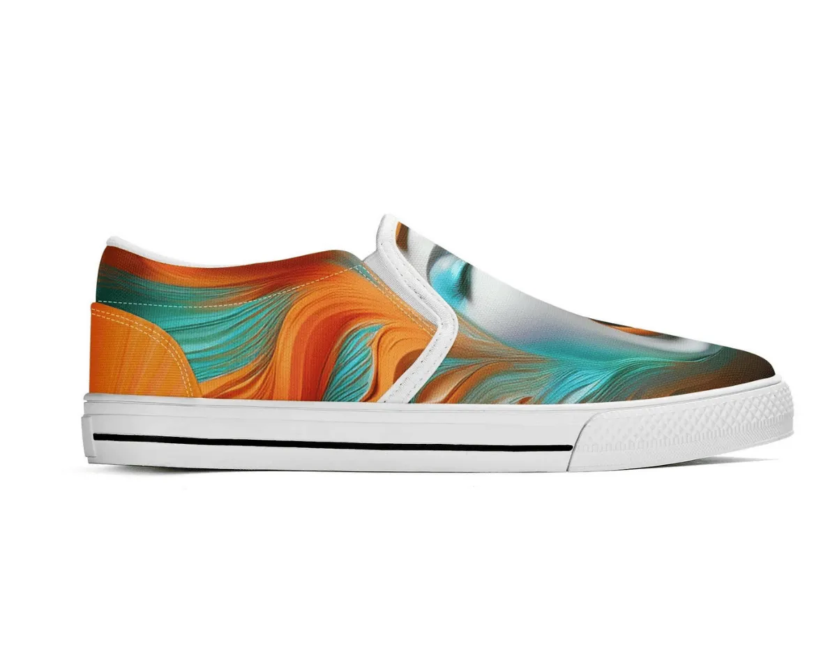 Psychedelic Scream Slip-Ons