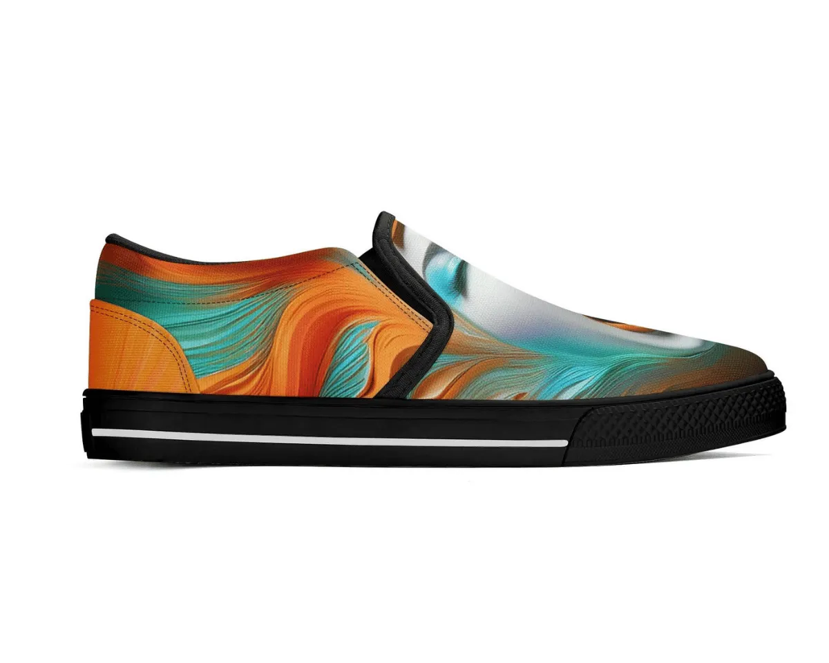 Psychedelic Scream Slip-Ons