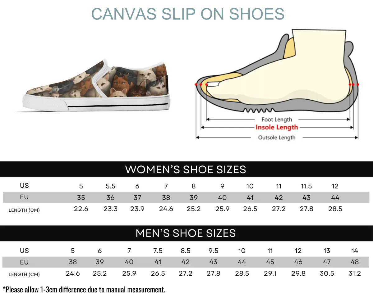 Vintage Feline Slip-Ons