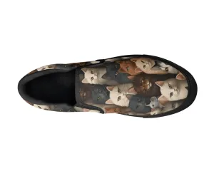Vintage Feline Slip-Ons