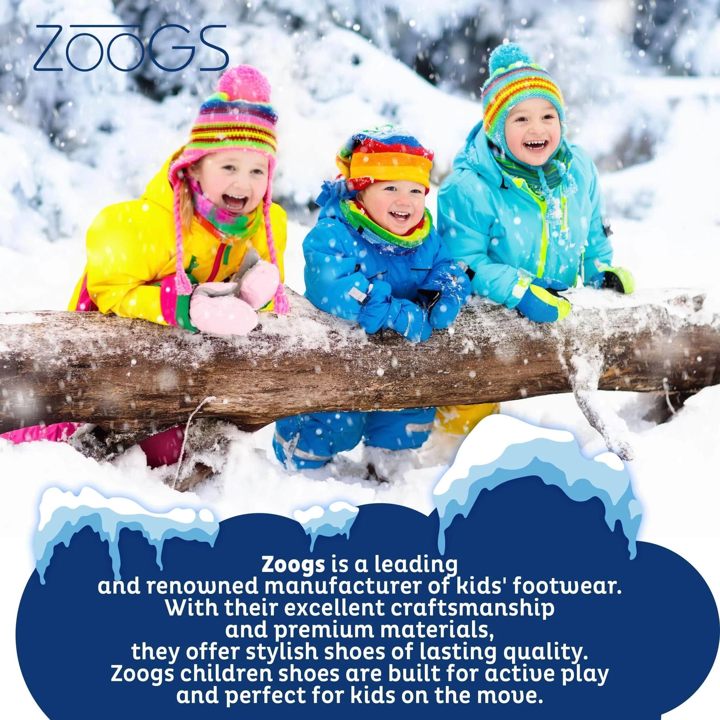 ZOOGS Kids Snow Boots for Toddlers, Boys, and Girls